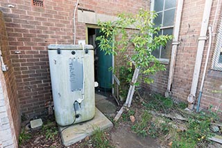 Entrance to boiler room of St. John's Orphanage