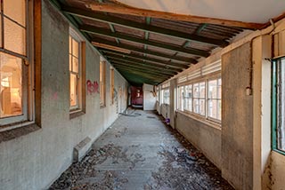 Upstairs corridor in St. John's Orphanage