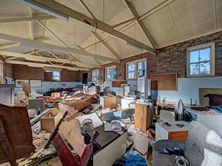 Junk filled room in St. John's Orphanage