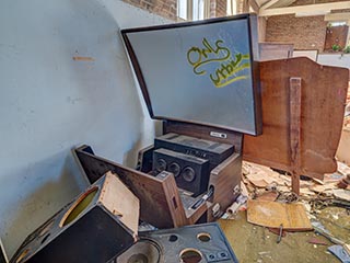 Old projection TV in St. John's Orphanage