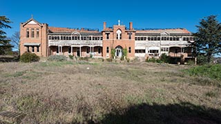 Fire damaged ruins of St. John's Orphanage