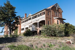 Fire damaged ruins of St. John's Orphanage