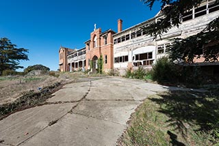 Fire damaged ruins of St. John's Orphanage