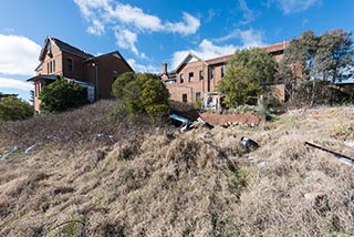 Fire damaged ruins of St. John's Orphanage