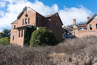 Fire damaged ruins of St. John's Orphanage