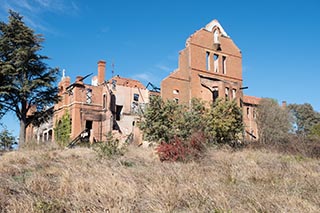 Fire damaged ruins of St. John's Orphanage