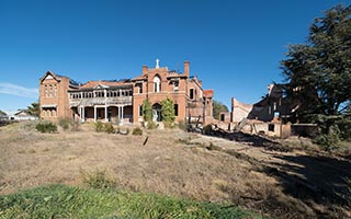 Fire damaged ruins of St. John's Orphanage