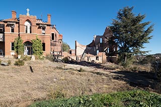 Fire damaged ruins of St. John's Orphanage