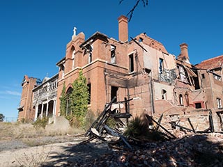 Partially collapsed ruins of St. John's Orphanage