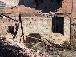 Partially collapsed ruins of St. John's Orphanage