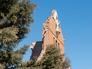 Partially collapsed ruins of St. John's Orphanage