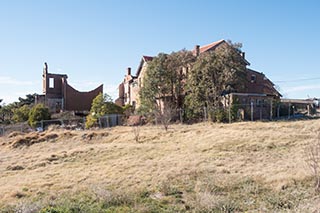 Fire damaged ruins of St. John's Orphanage