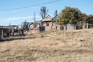 Burnt-out rear building at St. John's Orphanage