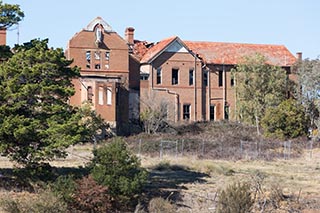 Fire damaged ruins of St. John's Orphanage