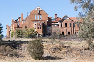 Fire damaged ruins of St. John's Orphanage