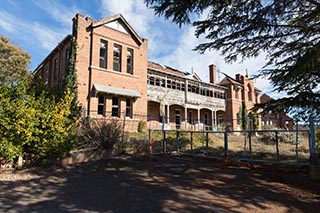 Fire damaged roof of St. John's Orphanage