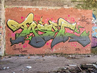 Graffiti in Abandoned Tooth & Co Maltings, Mittagong