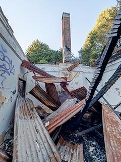 Burnt Out House in Mittagong, Australia