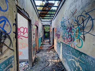 Burnt Out House in Mittagong, Australia