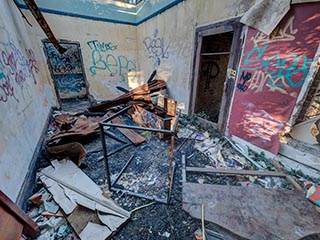 Burnt Out House in Mittagong, Australia