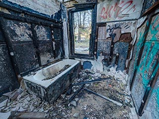 Burnt Out House in Mittagong, Australia