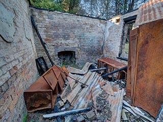 Burnt Out House in Mittagong, Australia