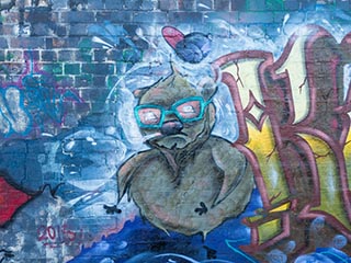 Graffiti in Abandoned Tooth & Co Maltings, Mittagong