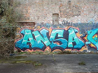 Graffiti in Abandoned Tooth & Co Maltings, Mittagong