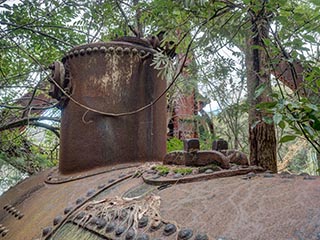 Abandoned boiler at Wondabyne Quarry