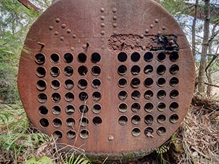 Abandoned boiler at Wondabyne Quarry