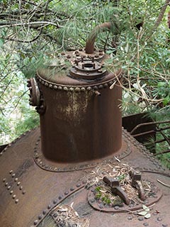 Abandoned boiler at Wondabyne Quarry