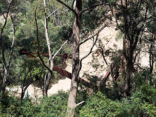 Abandoned steam crane at Wondabyne Quarry