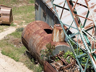 Abandoned boiler at Wondabyne Quarry