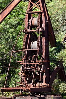 Abandoned steam crane at Wondabyne Quarry