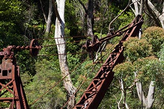 Abandoned steam crane at Wondabyne Quarry