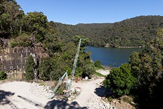 Disused crane at Wondabyne Quarry