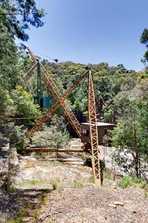 Disused crane at Wondabyne Quarry