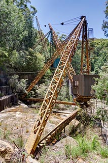 Disused crane at Wondabyne Quarry