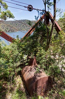 Abandoned boiler at Wondabyne Quarry