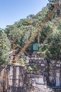 Disused cranes at Wondabyne Quarry