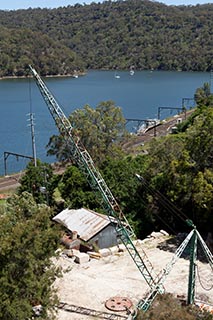 Disused crane at Wondabyne Quarry