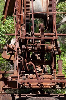 Abandoned steam crane at Wondabyne Quarry