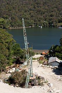 Disused crane at Wondabyne Quarry