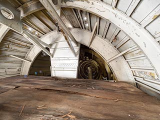 Interior of tail section of Convair 240