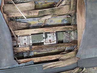 Damaged cabin wall in Convair 240