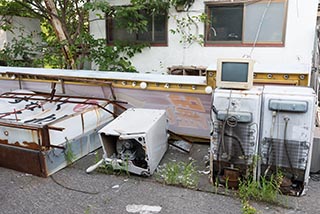 Garbage in Disused Love Hotel Car Park