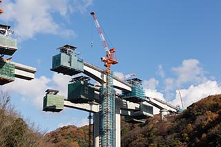 Motorway construction, Wakayama Prefecture, Japan