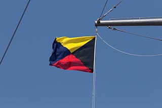 Z flag on Battleship Mikasa