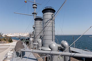 Ventilators and Funnels of Battleship Mikasa