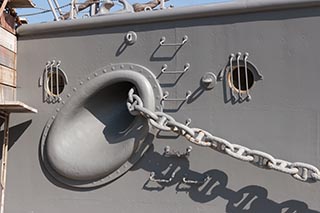 Anchor chain on Battleship Mikasa